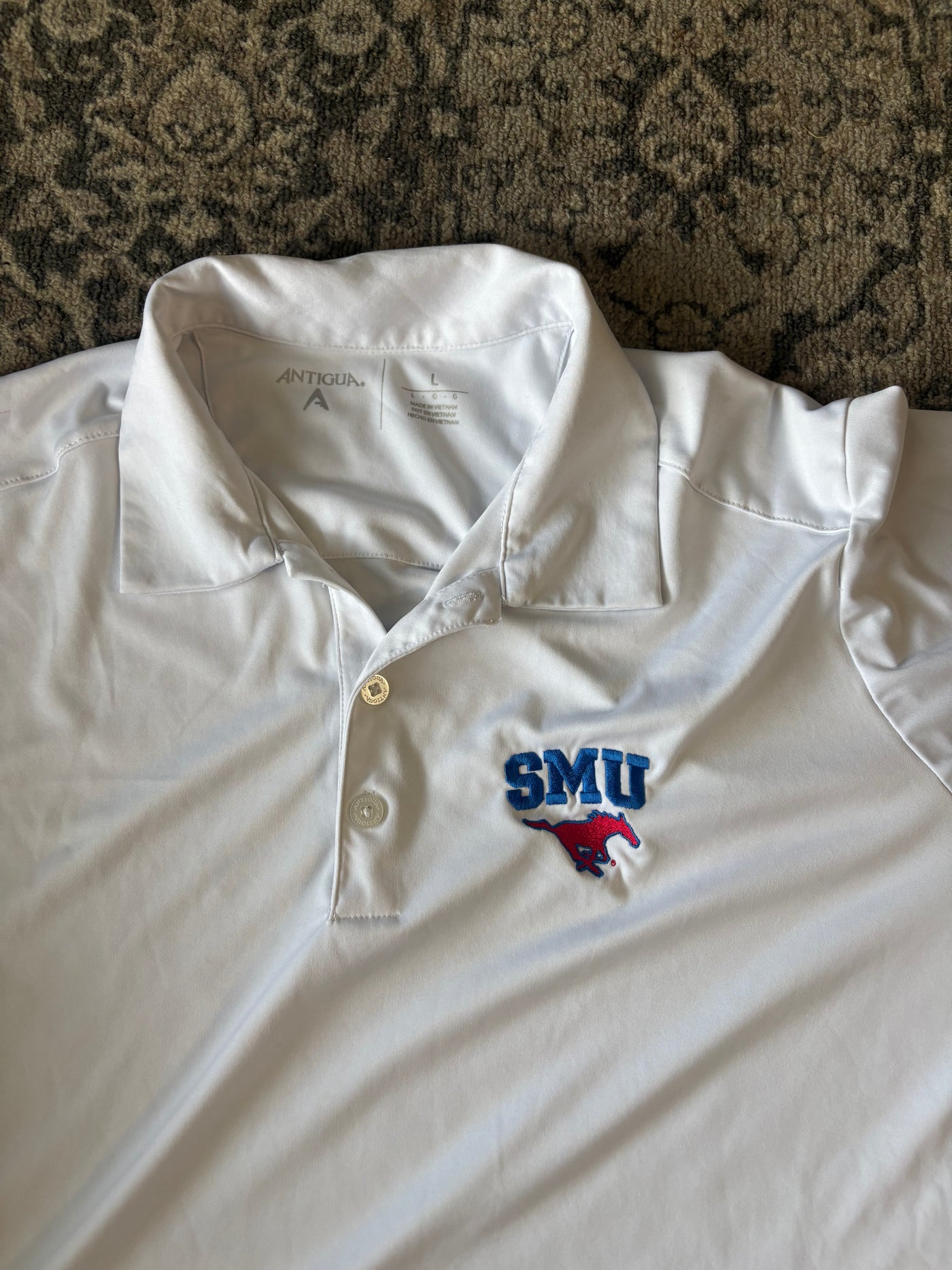 Antigua SMU Mustangs Performance Polo - Men's Large