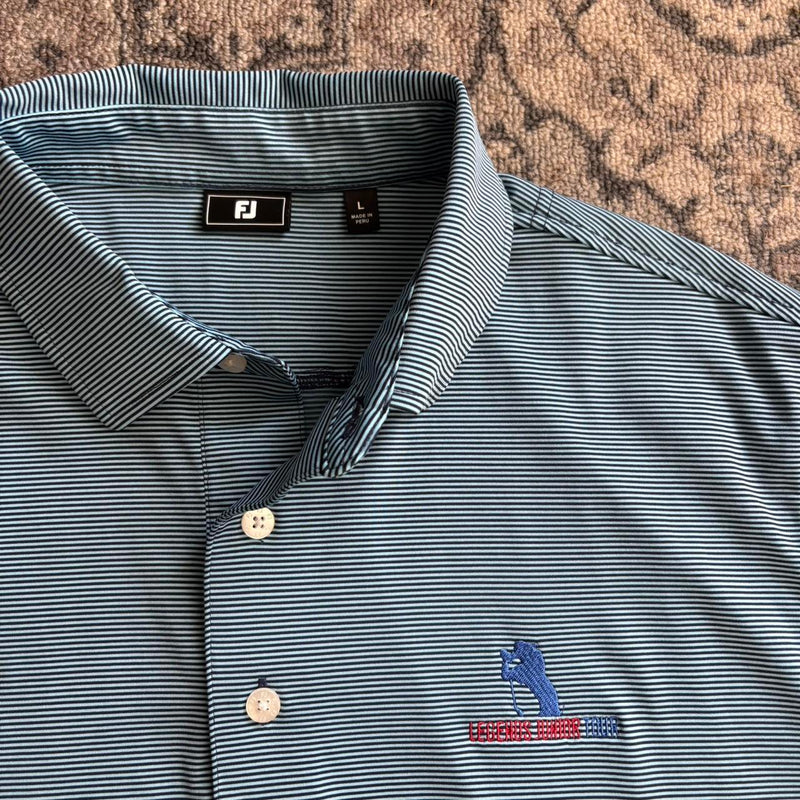 FootJoy Striped Polo — Blue