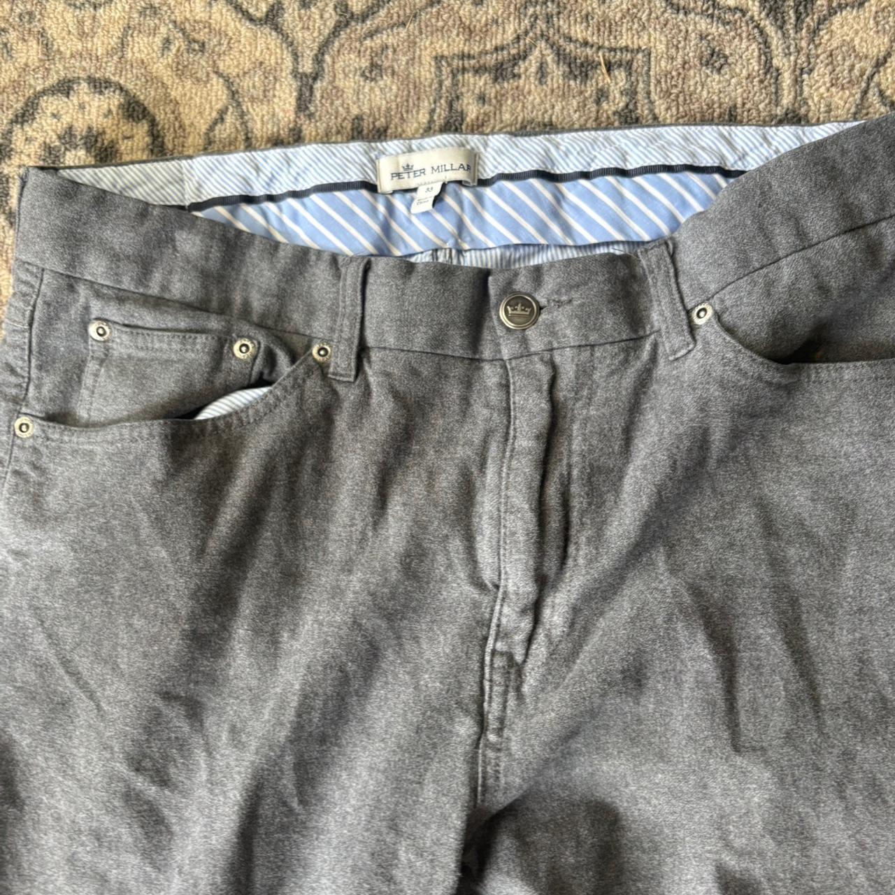 Peter Millar Chino Trousers — Grey, 33" Waist