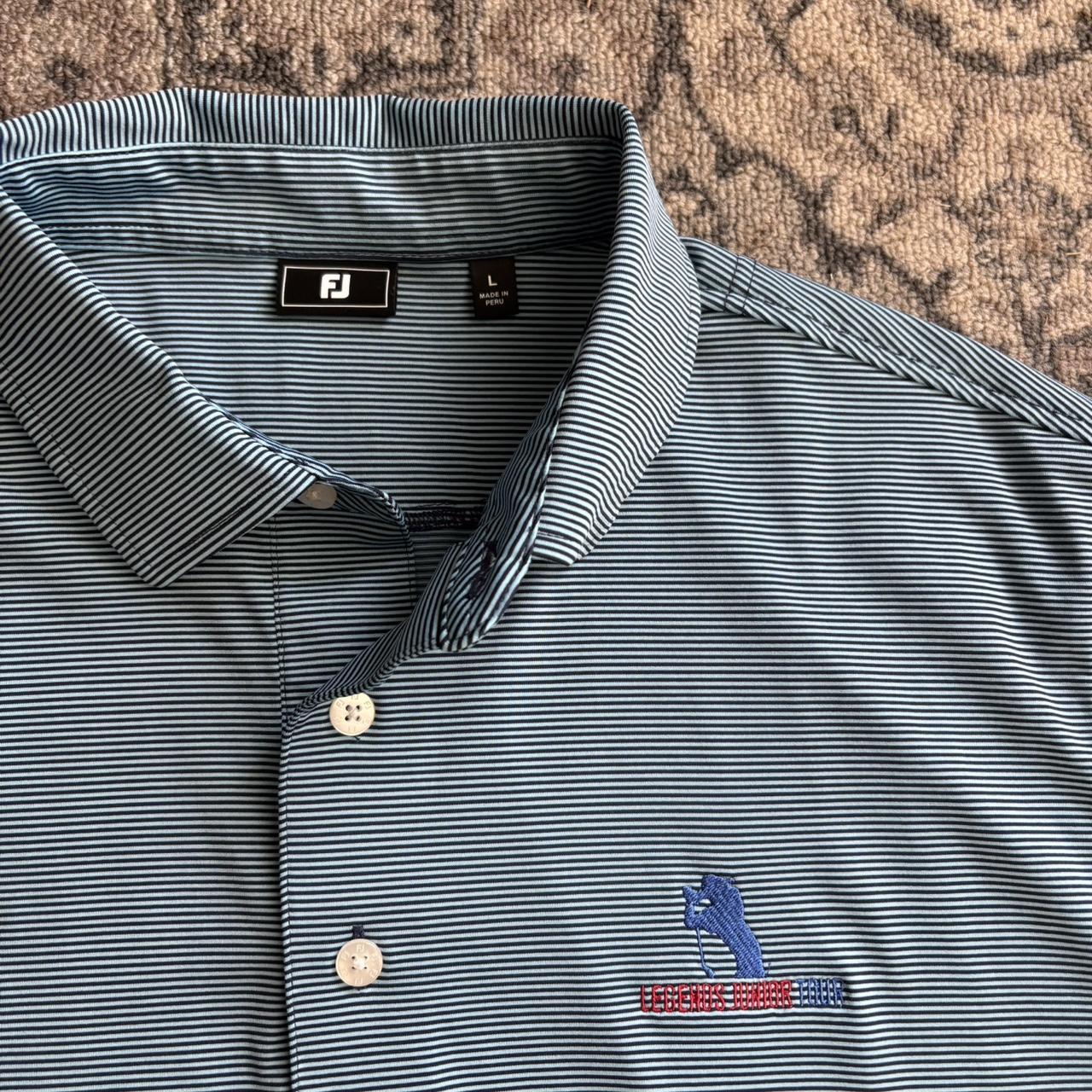 FootJoy Striped Polo — Blue
