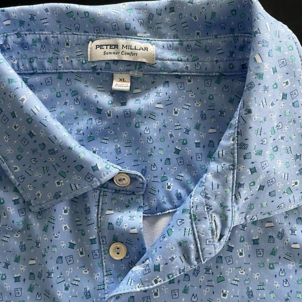 Peter Millar Polo — Blue Speckled Print