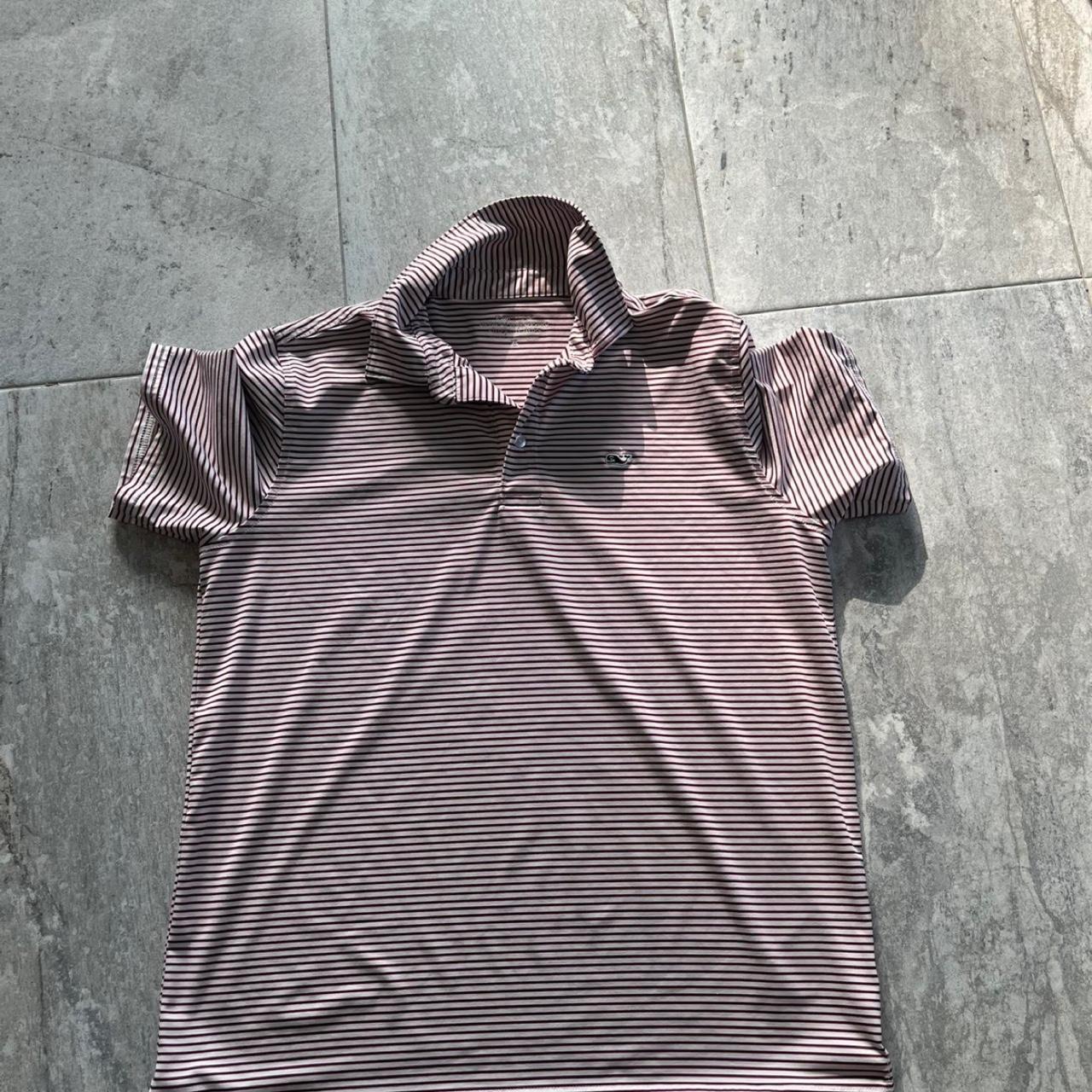 Vineyard Vines Striped Polo — Red & White (Youth XL)